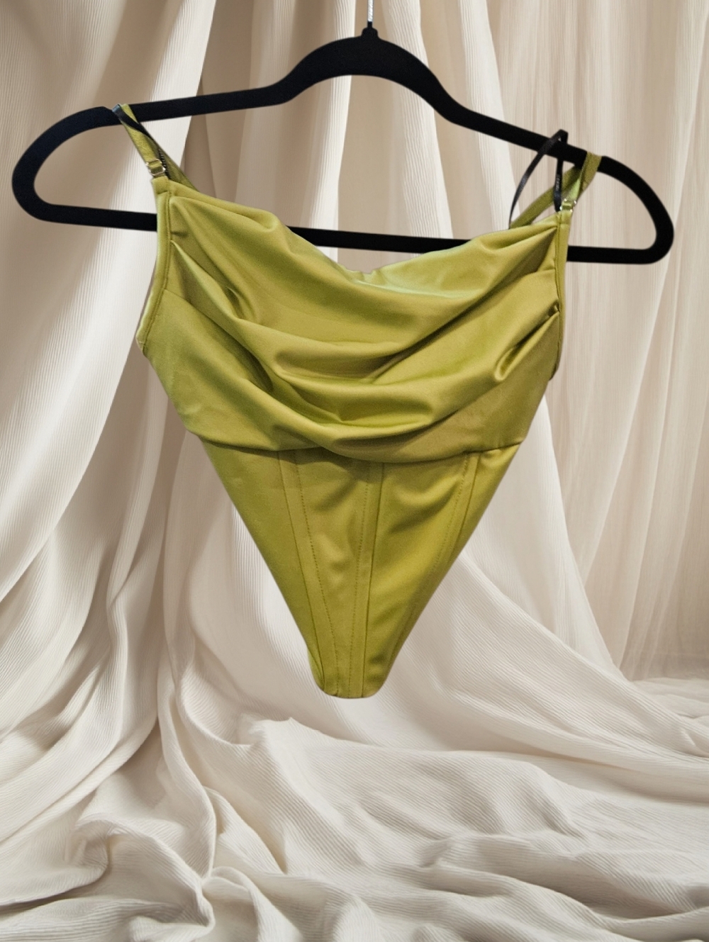 Forever 21 Women's X-Small Green Corset Top